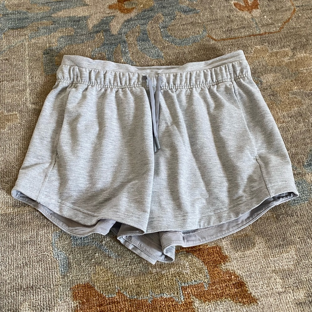 Gray Lululemon sweat shorts